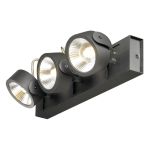 SLV Kalu Triple Wall and Ceiling Light Aluminium Black 47W 3400lm - 830 Warm White | Dimmable 
