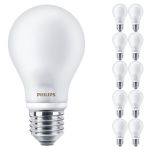 Multipack 10x Philips Corepro LED Bulb E27 Pear Frosted 7W 806lm - 827 Extra Warm White | Replaces 60W