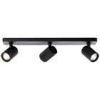 Brilliant Marty Ceiling Light Aluminium Sandy Black 15W 1050lm - 830 Warm White | Incl. 3x GU10
