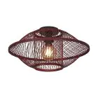 Good&Mojo Ceiling Light Maui Bamboo Burgundy S | Suitable for 1x E27 