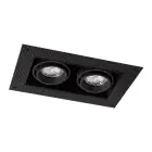 Noxion Recessed Spot Trimless Pro 2x MR16 Tiltable Black | Cutout 181x97mm - GU10 Socket